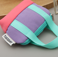 Tas Jinjing Kecil Portabel Terbaru 2026 Unisex, Tas Mini Kanvas dengan Resleting, Dompet Koin, Gantungan Kunci Headset, Tas Tali Pergelangan Tangan Kecil
