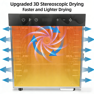 Deshidratador de Alimentos de Acero Inoxidable de Primera Calidad con 10 Bandejas y 1000W, con Control de Temperatura Ajustable para Secado de Alimentos en el Hogar - Product Image 5