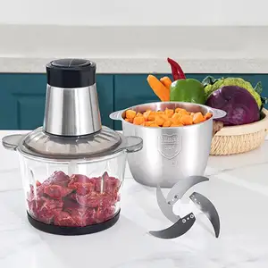 meat grinder appliances mincer steel stainless industrial kitchen machine, or glass bowl/