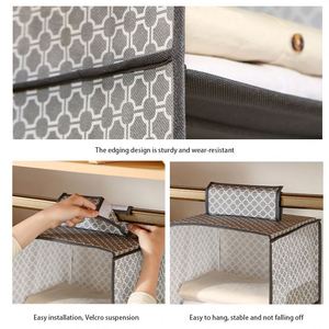 Organisateur de placard multi-niveaux en tissu pliable pour vêtements, robes, soutiens-gorge et sous-vêtements - Product Image 4