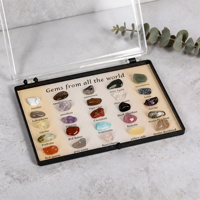 Nouvelle Arrivée : Coffret de 16 et 25 types de graviers de pierres précieuses naturelles mélangés pour la décoration intérieure et les cadeaux