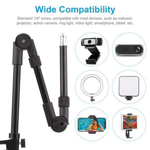 Accessoires de <span class=keywords><strong>studio</strong></span>, support flexible universel, bras de microphone à trois sections, extension, support de microphone de <span class=keywords><strong>table</strong></span> pour podcast - Product Image 2