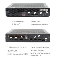 En Stock, Lenovo Thinkstation P3 Tiny Tower, Estación de Trabajo Gráfica, Intel Core I5/i7 13ª/14ª Gen, Mini PC de Escritorio para Diseñadores