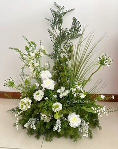 Décoration d'allée <span class=keywords><strong>de</strong></span> <span class=keywords><strong>mariage</strong></span>, verdure artificielle réaliste, fleurs artificielles, herbe artificielle, orchidées, arrangements floraux, centres <span class=keywords><strong>de</strong></span> <span class=keywords><strong>table</strong></span> - Product Image 5