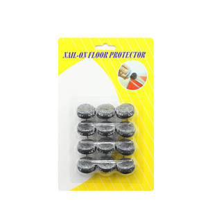 Patins de chaise en plastique écologiques noirs antidérapants pour pieds de chaise, protecteurs de sol avec vis WEILIYING WH-8J800 - Product Image 3