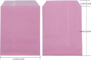 Suministro de China, bolsas enceradas desechables a prueba de grasa, pollo frito, galletas, palomitas de maíz, embalaje, bolsa de papel segura para alimentos, Rosa - Product Image 3