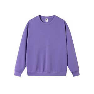 Coupe décontractée 330GSM sweat lourd pour hommes 100% coton surdimensionné goutte épaule col rond solide pull pour hommes - Product Image 1