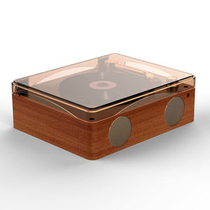 Lecteur CD Bluetooth vintage personnalisé en usine, boîte à musique portable, son haute fidélité, finition grain de bois, appareil audio portable pour les amateurs de musique - Product Image 2