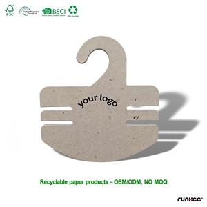 Colgadores de Cartón para Baberos de Bebés y Niños Pequeños, con Logotipo Personalizado, Reciclados, Ecológicos, Certificados FSC, Venta al Por Mayor, OEM, ODM, Runhee - Product Image 1