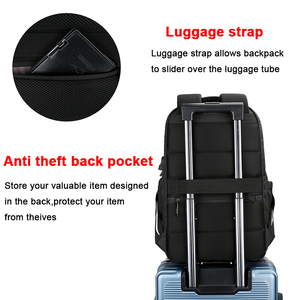 Mochila de Negocios Impermeable y Antirrobo para Hombre, de 15.6 y 17 Pulgadas, con Puerto USB Personalizado, de Poliéster, para Viajes y Escuela - Product Image 4