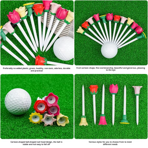 Support de tee de golf en plastique écologique, motif dessin animé mignon, haute qualité, personnalisable, plusieurs tailles, vente en gros - Product Image 2