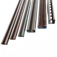 Rail de guidage en acier inoxydable galvanisé 304 de qualité industrielle, profil en C, support de montage solaire photovoltaïque, marque Shunlide, modèle 41*21 2.5mm