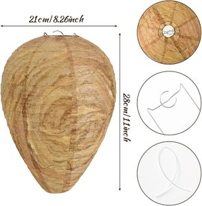 Nido de Avispas de Papel, Señuelo Colgante para Mantener Alejadas a las Avispas, Avispones y Guasános - Product Image 2