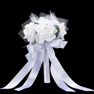 Dama DE HONOR Niño Sosteniendo Flores Encaje Espuma Ramo Flor Boda Casado Flor - Product Image 6