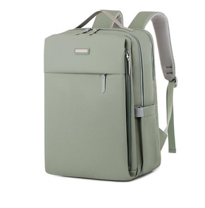 15.6" Large Waterproof Eco-Friendly Nylon Softback <b>Laptop</b> <b>Backpack</b> Business Arcuate Shoulder Strap Zipper Open Airbag Protect - Product Image 3