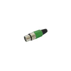 Cualquier marca 3P HEMBRA XLR PLUG - NICKEL - GREEN - Product Image 1