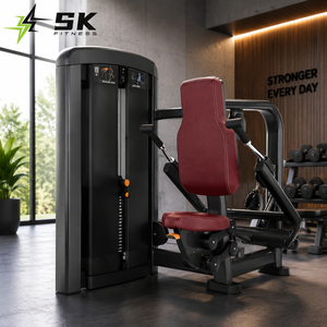 Machine d'extension des triceps assise à charge libre SK Commercial – Équipement de fitness professionnel pour salle de sport avec pile de poids pour entraînement des bras - Product Image 1
