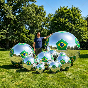 Balón de Fútbol Inflable Gigante con Espejo, Hermético, con Impresión de Bandera Nacional, Esfera Inflable con Bandera de Equipo de la Copa Mundial para Decoración - Product Image 3
