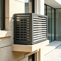 Cache-climatiseur à persiennes en aluminium pour immeuble de bureaux de grande hauteur, projet commercial et d'ingénierie, résistant à la pluie, imperméable et durable