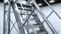 Escalier en structure métallique - Escaliers métalliques préfabriqués pour applications industrielles, commerciales et d'évacuation en cas d'incendie