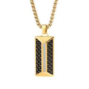 Moda Tizti ligero forjado fibra de carbono colgante collar de acero inoxidable regalo hombres joyería Cruz collares - Product Image 6