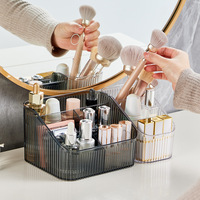 Boîte de rangement cosmétique JX Light Luxury en PET avec compartiments pour bureau, rouge à lèvres, parfum, soins de la peau, fard à paupières - Luxe