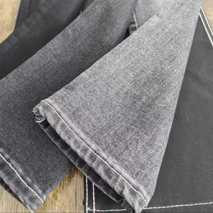 Tela vaquera negra flameada de alta calidad, Material elástico <span class=keywords><strong>mercerizado</strong></span> pesado para tela vaquera Premium - Product Image 3