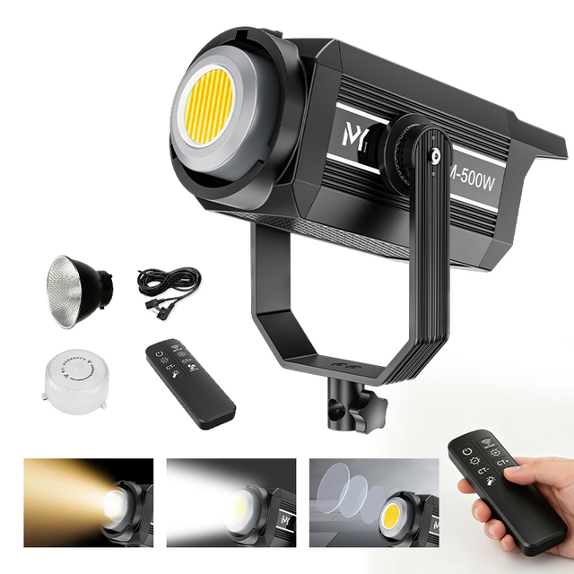 300W Bi-color LED Video Light YM500 Metal Bowens Mount Studio Continuous Lighting Remote YouTube Live Streaming CRI 96