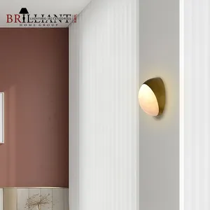 Nordic Minimalist Wall Sconce Light Home Corridor Bedroom Bedside Alabaster Stone Modern Wall Lamp