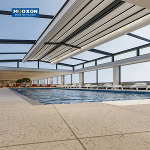 Toit rétractable à cadre en aluminium pour jardin, salon, café ou terrasse avec installation facile et protection contre les intempéries - Product Image 3