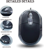 Mini souris optique filaire-Design ergonomique, souris d'ordinateur USB pour ordinateurs portables et PC, pour le bureau et la maison, l'école et les enfants