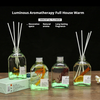 100ml 200ml Home Decor Diffuseur d'arômes lumineux Fleur dans l'huile essentielle Diffuseur de roseaux Set Cadeau Chambre désodorisant