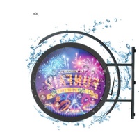 Écran mural publicitaire rond led circulaire écran de télévision rond double face led mur vidéo