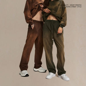 กางเกงวอร์มผู้ชายผ้าโพลีเอสเตอร์/คอตตอน พิมพ์ลาย สไตล์ลำลอง ใส่สบาย ระบายอากาศได้ดี เอวยางยืด มีเชือกผูก - Product Image 3