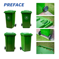 Poubelle en plastique HDPE anti-corrosion robuste de 360 L pour usage industriel