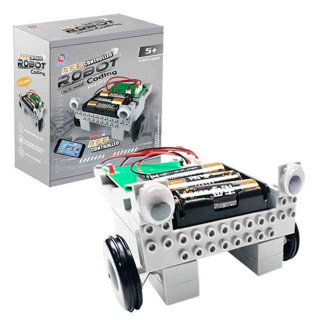 New Coding Toys Diy Assemble App Control Programming Robot Car Toy Stem Science Kit for Kids Educational