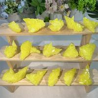 En gros En Vrac Naturel Roche Pierre Brute Jaune Soufre Professionnel Cristal Cluster Guérison Spécimen Minéral Cadeau pour Fengshui