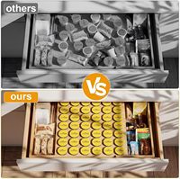 Support extensible en bambou pour dosettes K-Cup, organiseur de tiroir de 42 emplacements pour sachets de café, de thé et capsules d'espresso, pour la maison, le bureau et la cuisine
