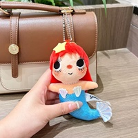Usine de Yiwu propose une large variété de petits porte-clés en peluche polyester, pendentifs de sacs de 15 cm en forme de fille aux grands yeux de dessin animé, unisexe Xiaoyu