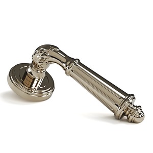 Manija de Puerta de Níquel Pulido con Diseño Simétrico para Entrada de Apartamentos y Hoteles, Mecanismos de Cerradura y Barras de Tracción - Product Image 2