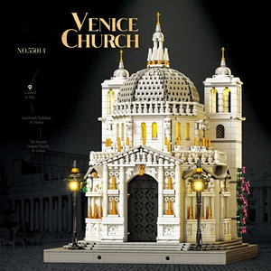 55014 MOC Modello Creativo Chiesa di Venezia, Famosa Architettura Italiana, Set di Costruzioni, Mattoncini, Regali di Natale, 4270 Pezzi - Product Image 2