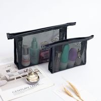 Sac de rangement portable en nylon ajouré moderne pour cosmétiques, organisateur de bagages, insert de compartiment, pochette de maquillage, rangement de voyage