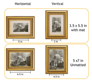 5X7 Tafelblad Of Muur Display Echt Glas Front Goud Sierlijke Klassieke Fotolijsten - Product Image 2