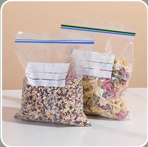 Sacs de rangement à fermeture éclair, 50 unités, double fermeture éclair, matériau PE, sans BPA, matériaux recyclés, pour exposition, vente en gros - Product Image 6