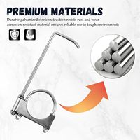 Supports d'échappement de 3 pouces, serre-échappement réglables robustes avec support de silencieux pour l'amortissement des vibrations du tuyau d'échappement