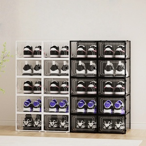 <span class=keywords><strong>Scatola</strong></span> Portascarpe Pieghevole Magnetica in PP, Organizzatore Personalizzato, Espositore Trasparente in Plastica <span class=keywords><strong>per</strong></span> Sneaker - Product Image 1