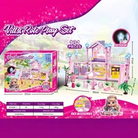 Zhiqu Toys Princess Dream Mansion Playhouse Set DIY Puzzle Lumineux Modèle En Plastique Transfrontalier pour Enfants