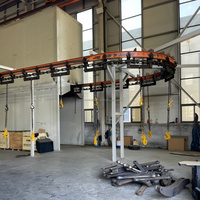 Ligne de production de revêtement électrostatique à faible bruit et grande capacité, certifiée CE, pour pièces d'excavatrices, profilés en acier, PLC