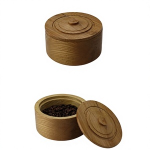 Eco-Friendly Wooden Spice <b>Jar</b> with Wooden Lid 250mL Capacity Classic Design <b>for</b> Dry Food <b>Storage</b> & Home Decor - Product Image 2