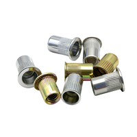 Rivet Nut Baja Lapis Seng Kuning Grosir DIN 983 Tahan Korosi M3 M12 Logo Kustom Pabrik OEM ODM